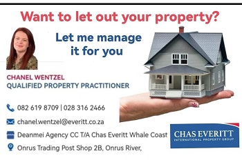 Rent out your Property in Hermanus and Surroundings