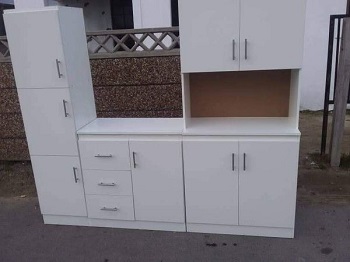 Self standing kitchen and bedroom cupboards