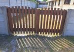 Two Double Gates made with Iroko Wood for sale in Hermanus and one Single Gate